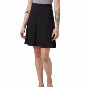 Toad & Co Eco Chaka Skirt Black XS Organic Cotton Blend A Line Stash Pocket